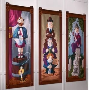 Set of four wall decor panels